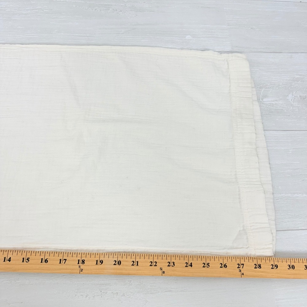 Madewell Double Gauze Wide-Leg Pants S Cream Pull-On Drawstring Beach Cotton - Picture 12 of 15